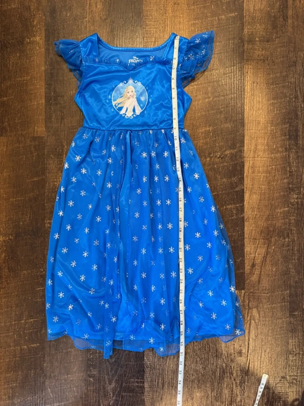 Disney Blue Elsa Snowflake night Gown for girls - Picture 6 of 8